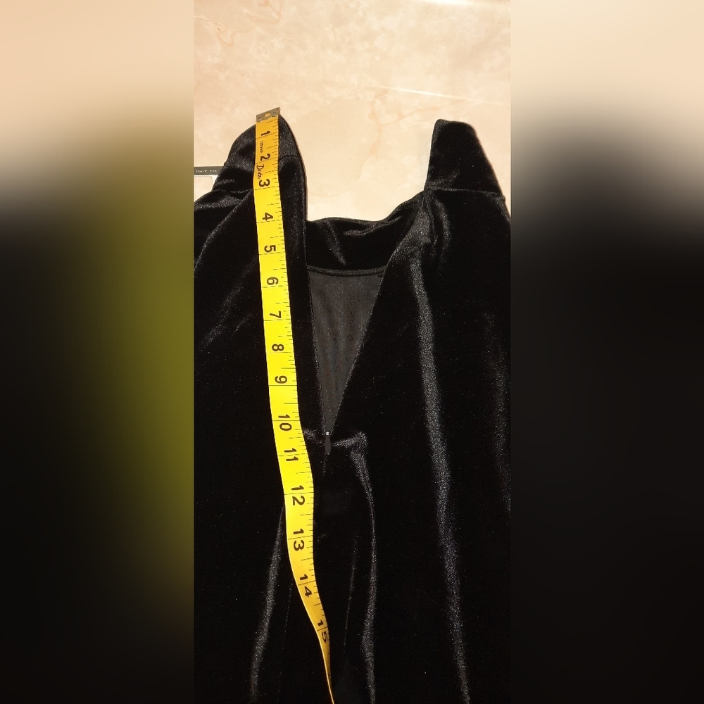 Chico's Black Velvet Sleeveless Mock Neck Midi Dress - Picture 12 of 13